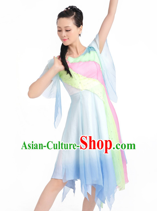 Chinese Competition Stage Classical Dance Costumes Female Dance Costumes Folk Dances Ethnic Dance Fan Dance Dancing Dancewear for Women