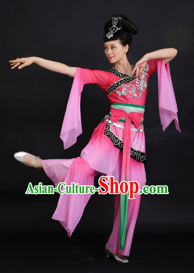 Chinese Competition Stage Fairy Dance Costumes Female Dance Costumes Folk Dances Ethnic Dance Fan Dance Dancing Dancewear for Women