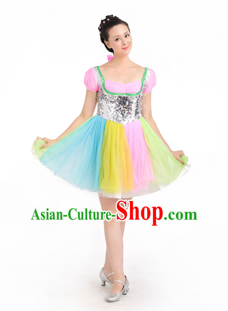 Chinese Competition Stage Dance Costumes Female Dance Costumes Folk Dances Ethnic Dance Fan Dance Dancing Dancewear for Women