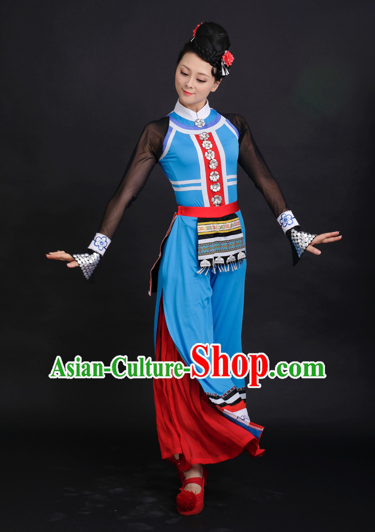 Chinese Competition Stage Tibet Dance Costumes Female Dance Costumes Folk Dances Ethnic Dance Fan Dance Dancing Dancewear for Women