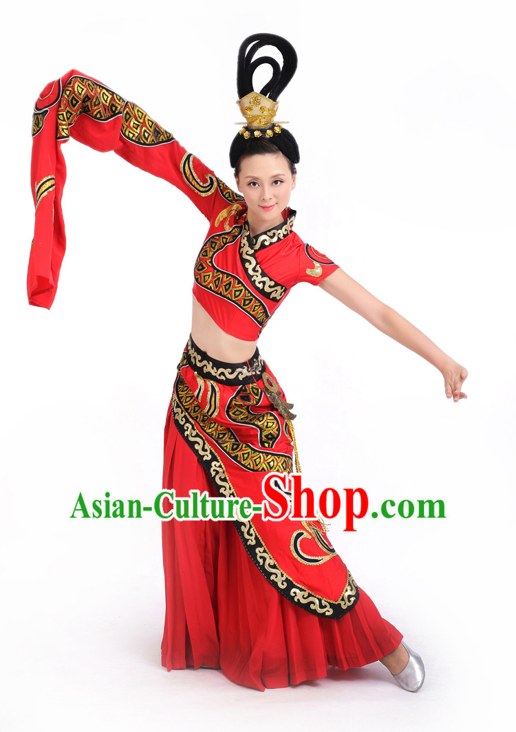 Chinese Competition Stage Classical Dance Costumes Female Dance Costumes Folk Dances Ethnic Dance Fan Dance Dancing Dancewear for Women