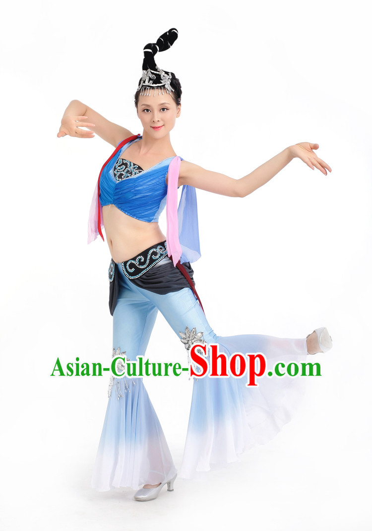 Chinese Competition Stage Classical Dance Costumes Female Dance Costumes Folk Dances Ethnic Dance Fan Dance Dancing Dancewear for Women