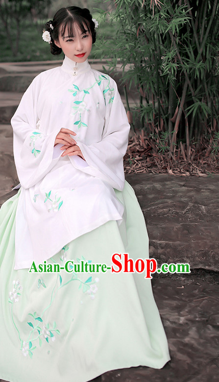 Ancient Chinese Embroidered Hanfu Dress China Traditional Clothing Asian Long Dresses China Clothes Fashion Oriental Outfits for Women