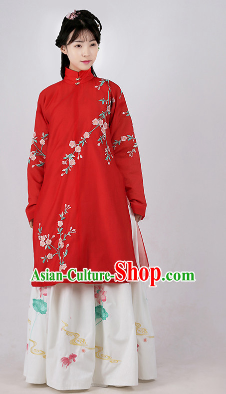 Ancient Chinese Embroidered Hanfu Dress China Traditional Clothing Asian Long Dresses China Clothes Fashion Oriental Outfits for Women