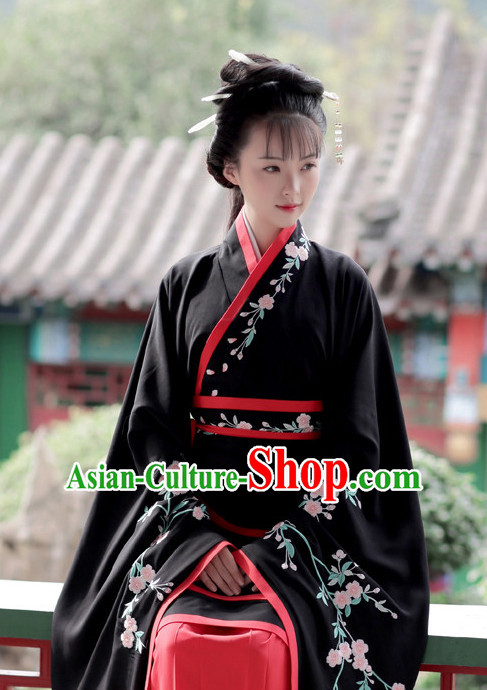 Ancient Chinese Embroidered Hanfu Dress China Traditional Clothing Asian Long Dresses China Clothes Fashion Oriental Outfits for Women