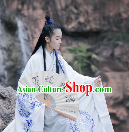 Ancient Chinese Embroidered Hanfu Dress China Traditional Clothing Asian Long Dresses China Clothes Fashion Oriental Outfits for Women or Men