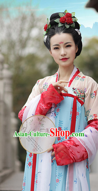 Ancient Chinese Tang Dynasty Hanfu Dress China Traditional Clothing Asian Long Dresses China Clothes Fashion Oriental Outfits for Women