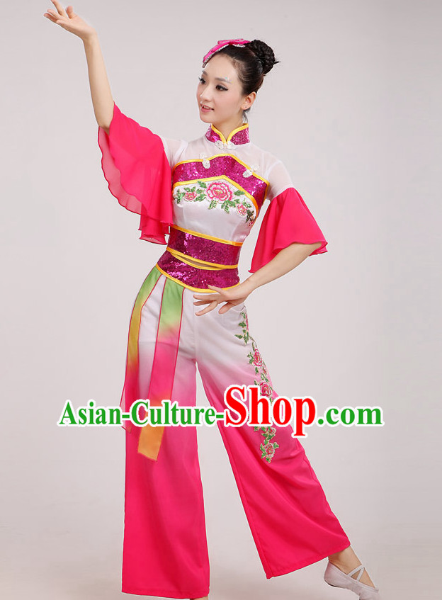 Traditional Chinese Dancewear Costumes Dancer Costumes Girls Dance Lyrical Dance Costume Ballroom Comtemporary Recital Dancewear Costume