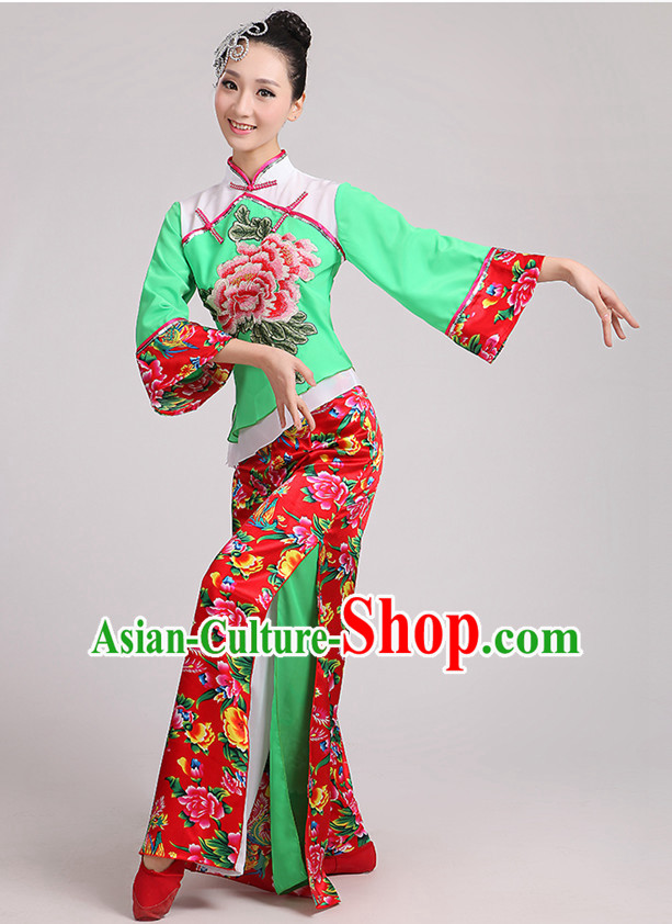 Traditional Chinese Dancewear Costumes Dancer Costumes Girls Dance Lyrical Dance Costume Ballroom Comtemporary Recital Dancewear Costume