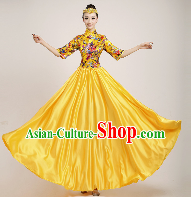 Traditional Chinese Dancewear Costumes Dancer Costumes Girls Dance Lyrical Dance Costume Ballroom Comtemporary Recital Dancewear Costume