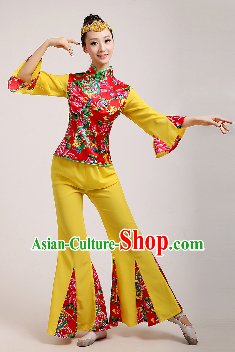 Traditional Chinese Dancewear Costumes Dancer Costumes Girls Dance Lyrical Dance Costume Ballroom Comtemporary Recital Dancewear Costume