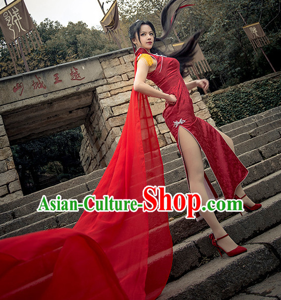 Traditional Chinese Style Sexy Cheongsam Cosplay Dress for Women