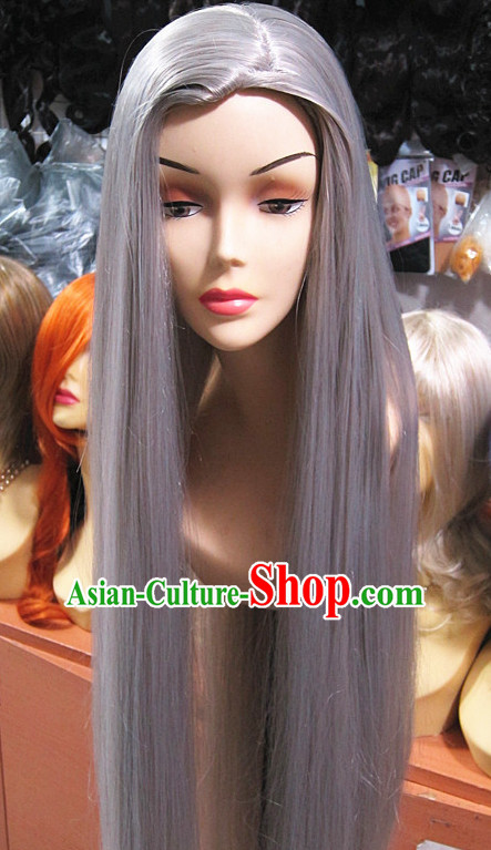 Chinese Traditional Wig Ancient Men Wigs Ladies Wigs Grey Wigs Male Lace Front Wigs Custom Hair Pieces