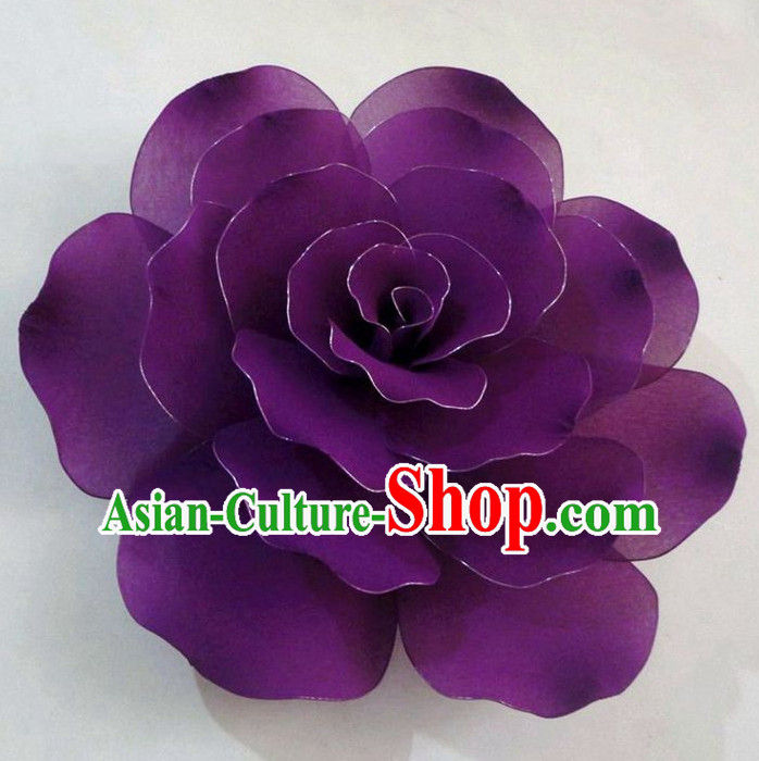 Purple Traditional Chinese Stage Performance Flower Props
