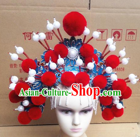 Traditional Chinese Opera Hat Hair Jewelry Hairpieces