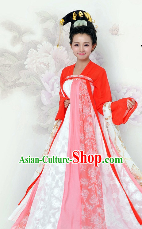 Ancient Chinese Clothing and Hair Jewelry Complete Set for Women