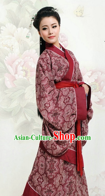 Ancient Chinese Clothing and Hair Jewelry Complete Set for Women