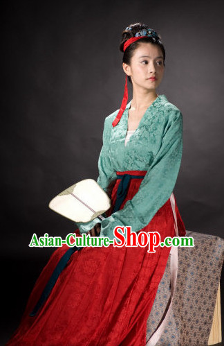 Ancient Chinese Clothing and Hair Jewelry Complete Set for Women