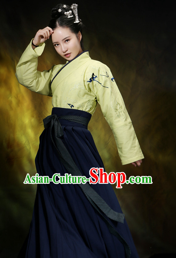 Asian Chinese Hanfu Dress Costume Clothing Oriental Dress Chinese Robes Kimono for Women Gilrls Adults Children