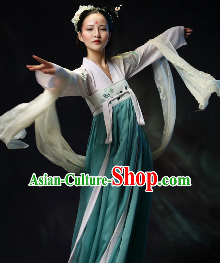 Asian Chinese Tang Dynasty Hanfu Dress Costume Clothing Oriental Dress Chinese Robes Kimono for Women Gilrls Adults Children