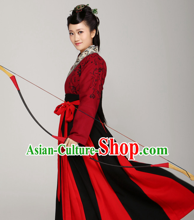 Asian Chinese Han Dynasty Hanfu Dress Costume Clothing Oriental Dress Chinese Robes Kimono for Women Gilrls Adults Children