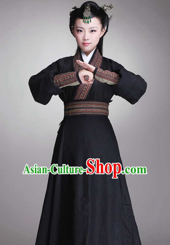 Asian Chinese Han Dynasty Hanfu Dress Costume Clothing Oriental Dress Chinese Robes Kimono for Women Gilrls Adults Children