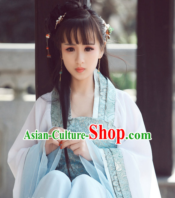 Asian Chinese Han Dynasty Hanfu Dress Costume Clothing Oriental Dress Chinese Robes Kimono for Women Gilrls Adults Children