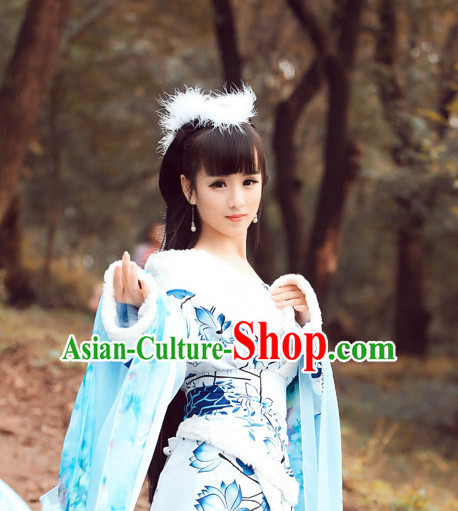 Asian Chinese Han Dynasty Hanfu Dress Costume Clothing Oriental Dress Chinese Robes Kimono for Women Gilrls Adults Children