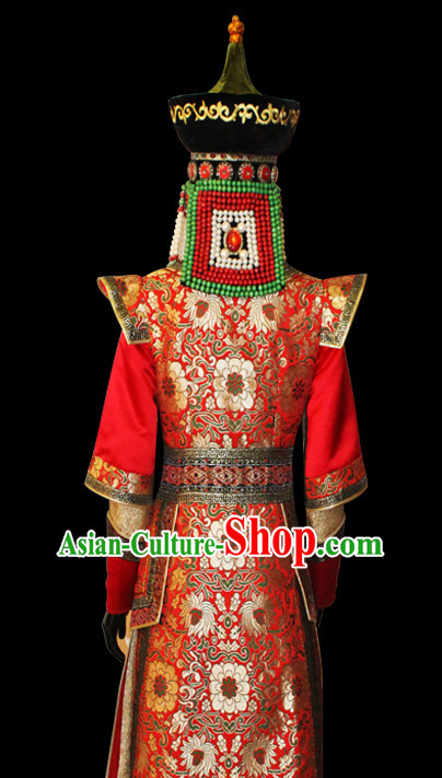 Genghis Khan Mongolian People Yuan Dynasty Mongolians Clothing Clothes Garment Complete Set