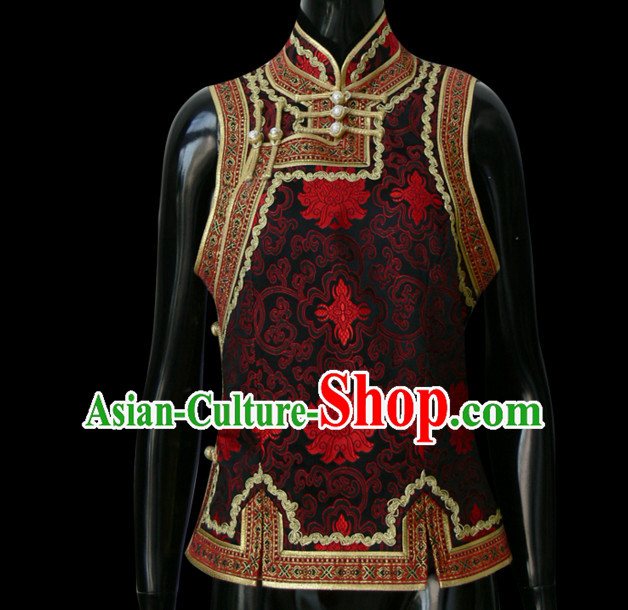 Chinese Mongolian People Genghis Khan Yuan Dynasty Mongolians Dance Costumes Emperor Prince Clothing Dress Garment Complete Set for Men Boys