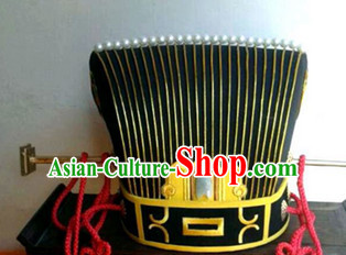 Ancient Asian Chinese Headdress Oriental Headwear Official Hat for Men Boys