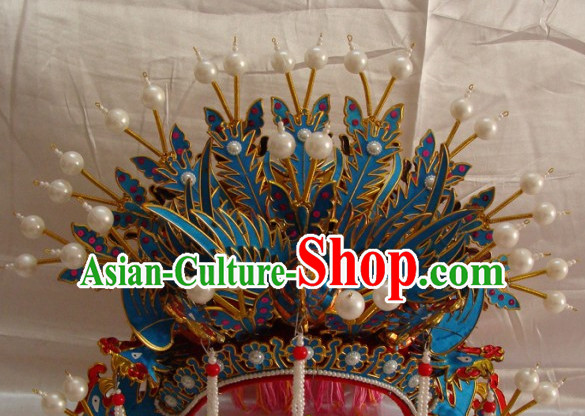 Chinese Beijing Opera Crown Coronet Headpieces Headwear Headdress Hat Phoenix Crown Coronet