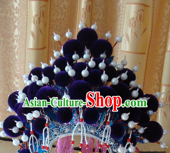 Chinese Beijing Opera Crown Coronet Headpieces Headwear Headdress Hat Phoenix Crown Coronet