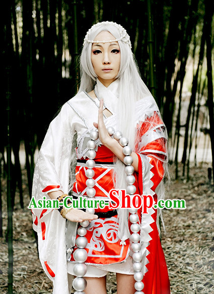 Chinese Superhero Monk Cosplay Costumes and Headdress Complete Set