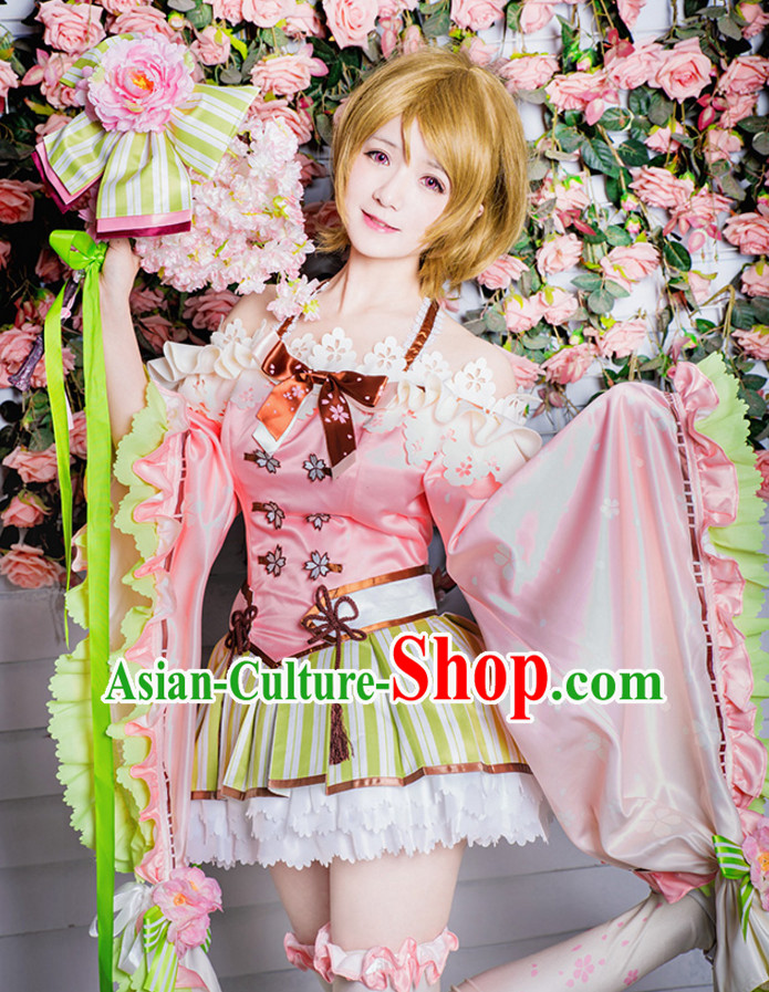 Chinese Cute Cosplay Costumes and Headdress Complete Set for Women