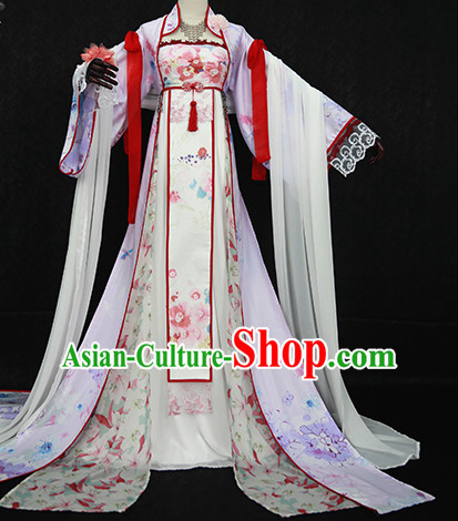 Gorgeous Chinese Fairy Princess Empress Queen Cosplay Costumes Ancient Chinese Clothing Complete Set for Women