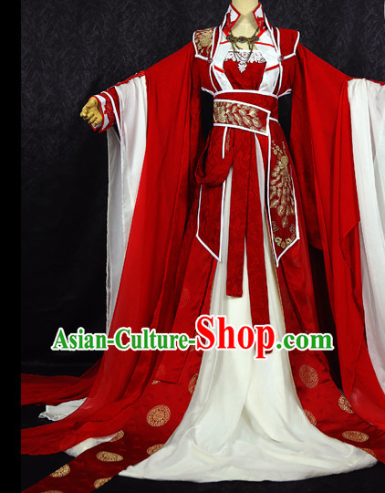 Gorgeous Chinese BJD Costumes Fairy Princess Empress Queen Cosplay Costumes Ancient Chinese Clothing Complete Set for Women