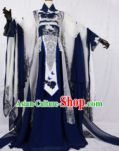 Gorgeous Chinese Fairy Princess Empress Queen Cosplay Costumes Ancient Chinese Clothing Complete Set for Women