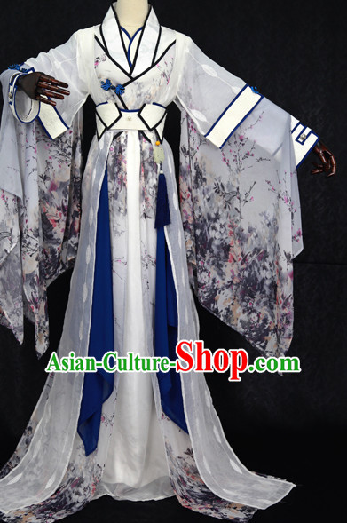 Gorgeous Chinese Fairy Princess Empress Queen Cosplay Costumes Ancient Chinese Clothing Complete Set for Women