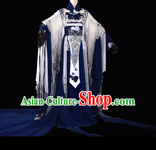 Gorgeous Chinese Fairy Princess Empress Queen Cosplay Costumes Ancient Chinese Clothing Complete Set for Women