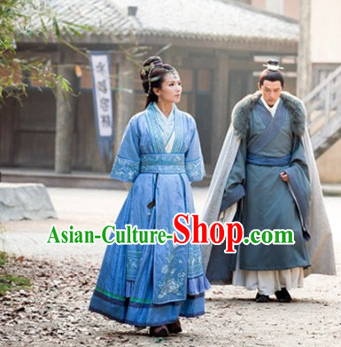 Chinese Traditional Superheroine Ancient Clothing and Hair Jewelry Complete Set for Women