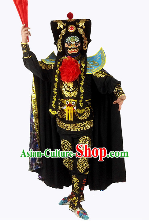 Chinese Bian Lian Mask Change Changing Costumes Helmet Masks Complete Set for Men