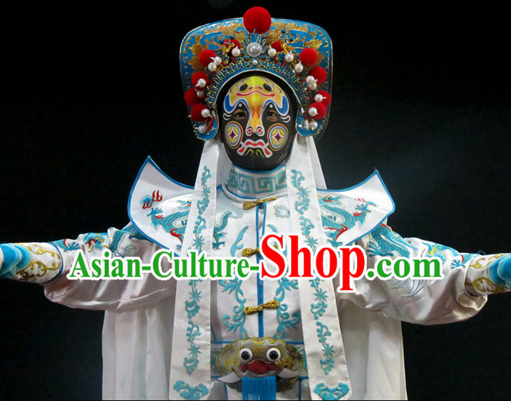 Chinese Bian Lian Mask Change Changing Costumes Helmet Masks Complete Set for Men