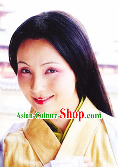 Qin Dynasty Chinese Classic Type of Imperial Empress Women Long Black Wigs for Women