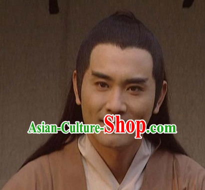 Tang Dynasty Palace Xue Shao Black Long Wigs for Men