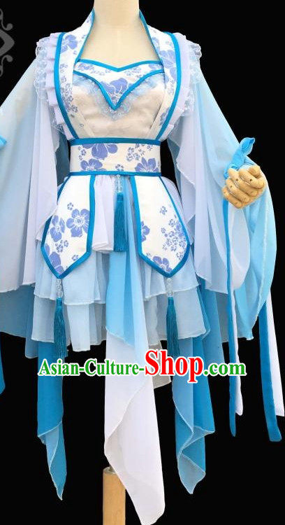 Gorgeous Chinese Fairy Princess Empress Queen Cosplay Costumes Ancient Chinese Clothing Complete Set for Women