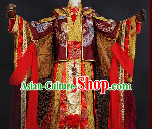 Gorgeous Chinese Emperor Prince Costumes Ancient Chinese Clothing Complete Set for Men