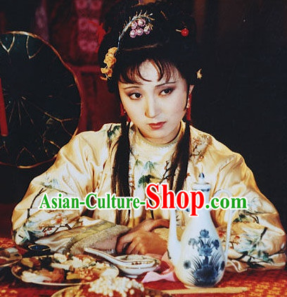 Dream of Red Chamber Lin Daiyu Black Long Wig for Women or Girls