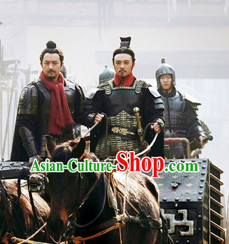 Asian Chinese Ancient Superhero General Warrior Body Armor Costumes Complete Set for Men or Boys