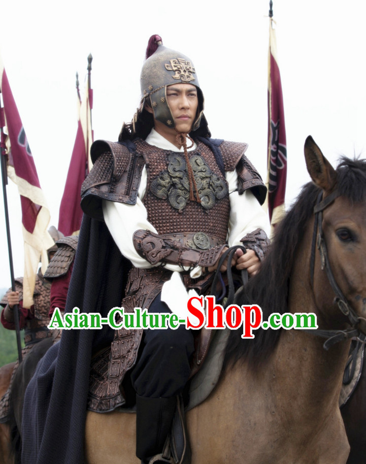 Asian Chinese Traditional Body Armor Costumes Complete Set for Men or Boys